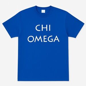 Chi Omega Blue Graphic T-Shirt